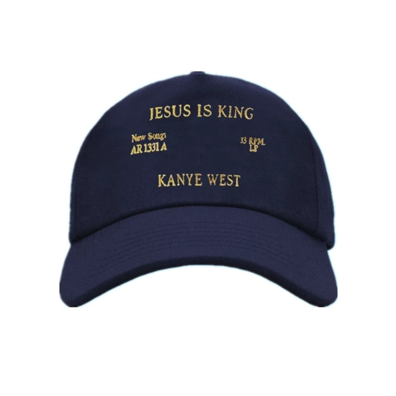 Navy Jesus Is King Baseball Cap