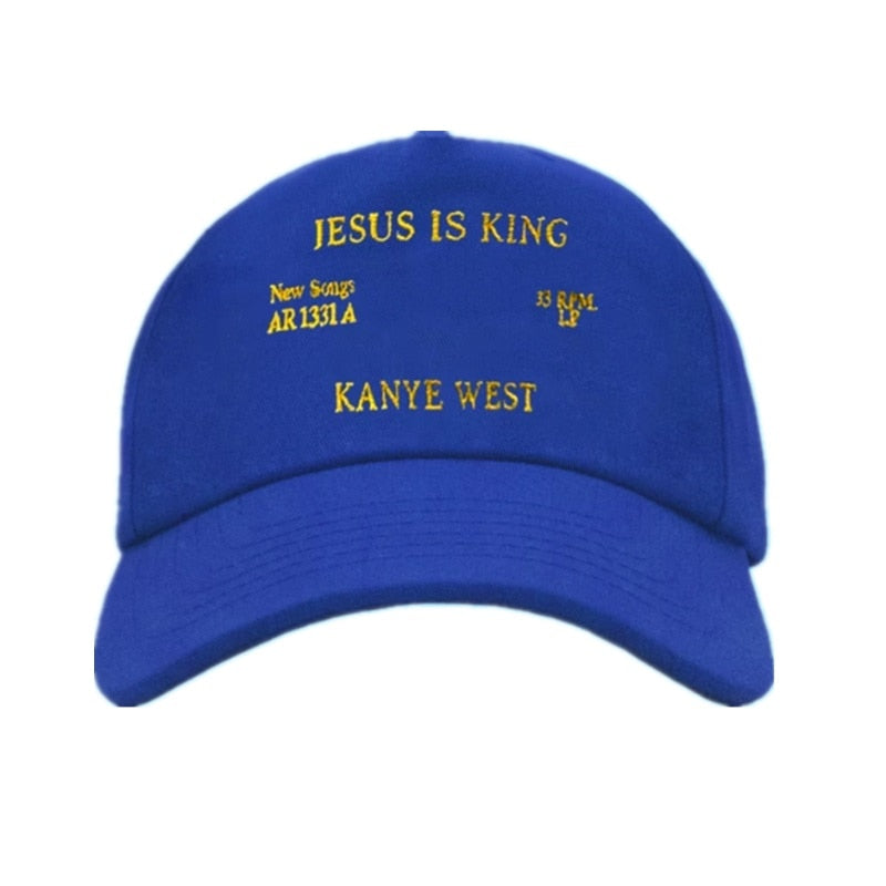 Blue Jesus Is King Baseball Cap