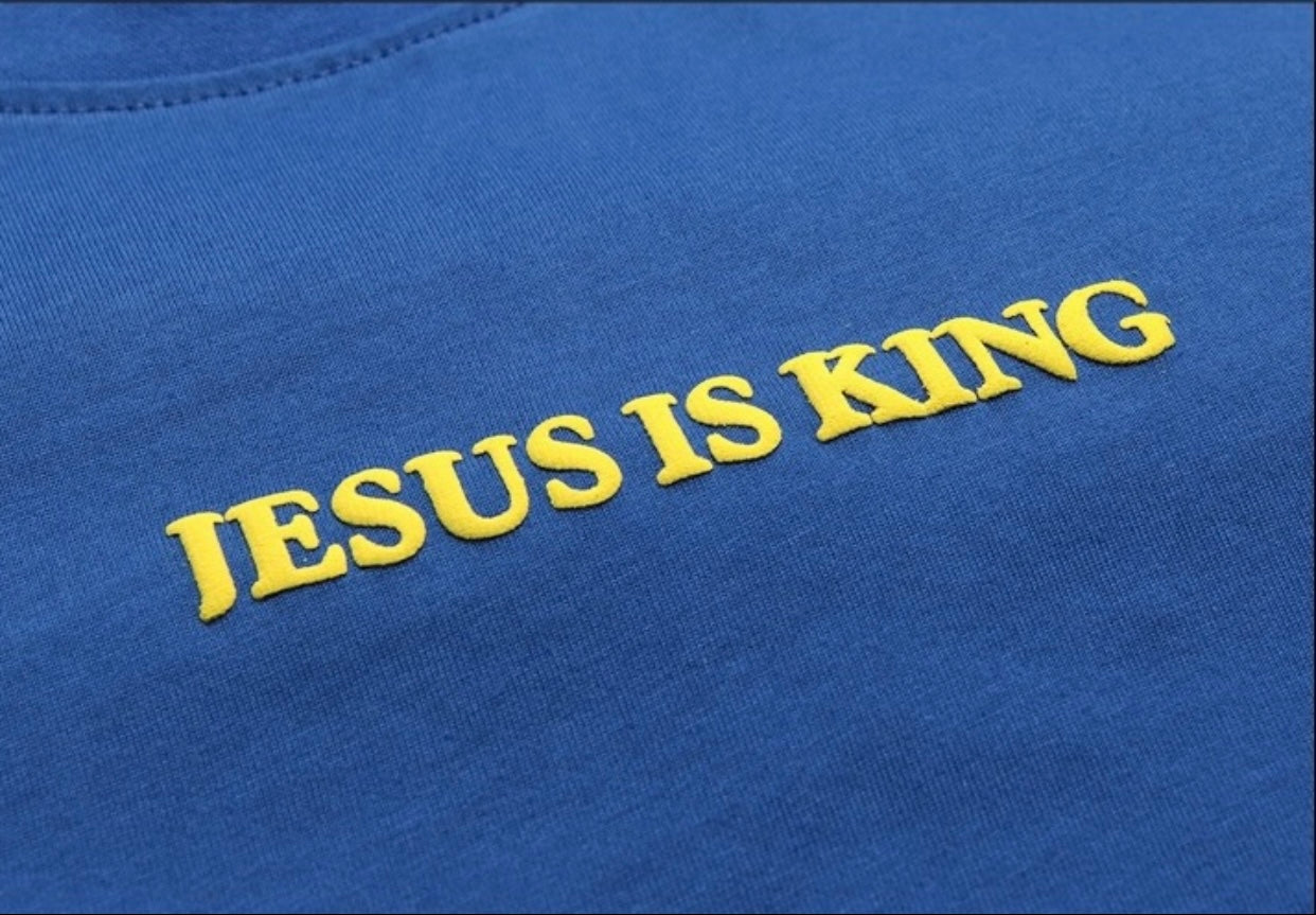 Blue Jesus Is King Tee