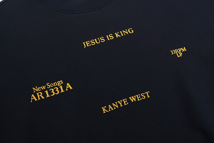 Navy Jesus Is King Sweatshirt