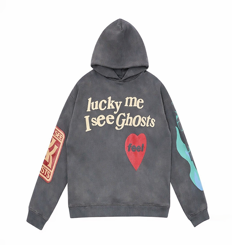 'Lucky Me I See Ghosts' Gray Hoodie