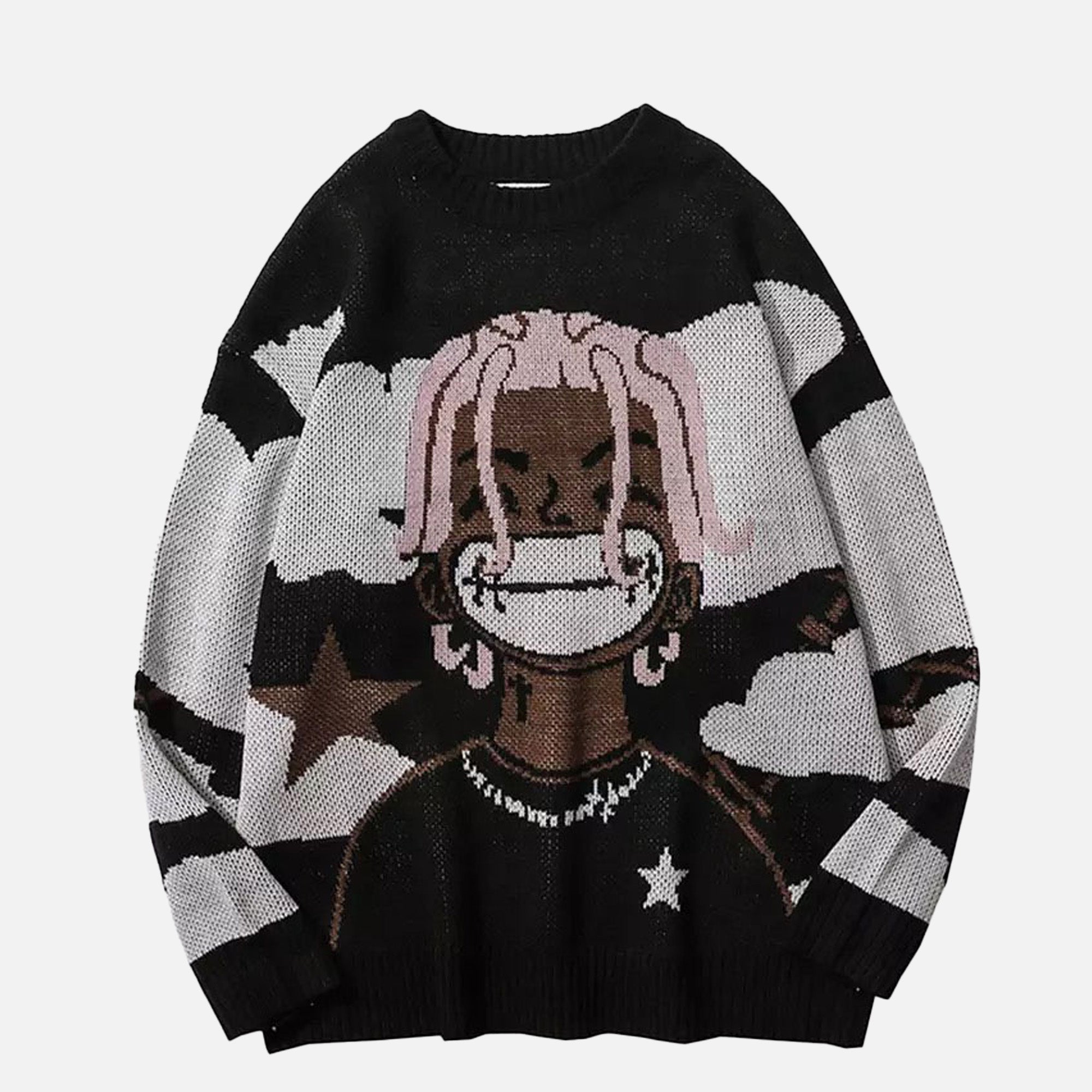 Black Harajuku Vintage Sweatshirt