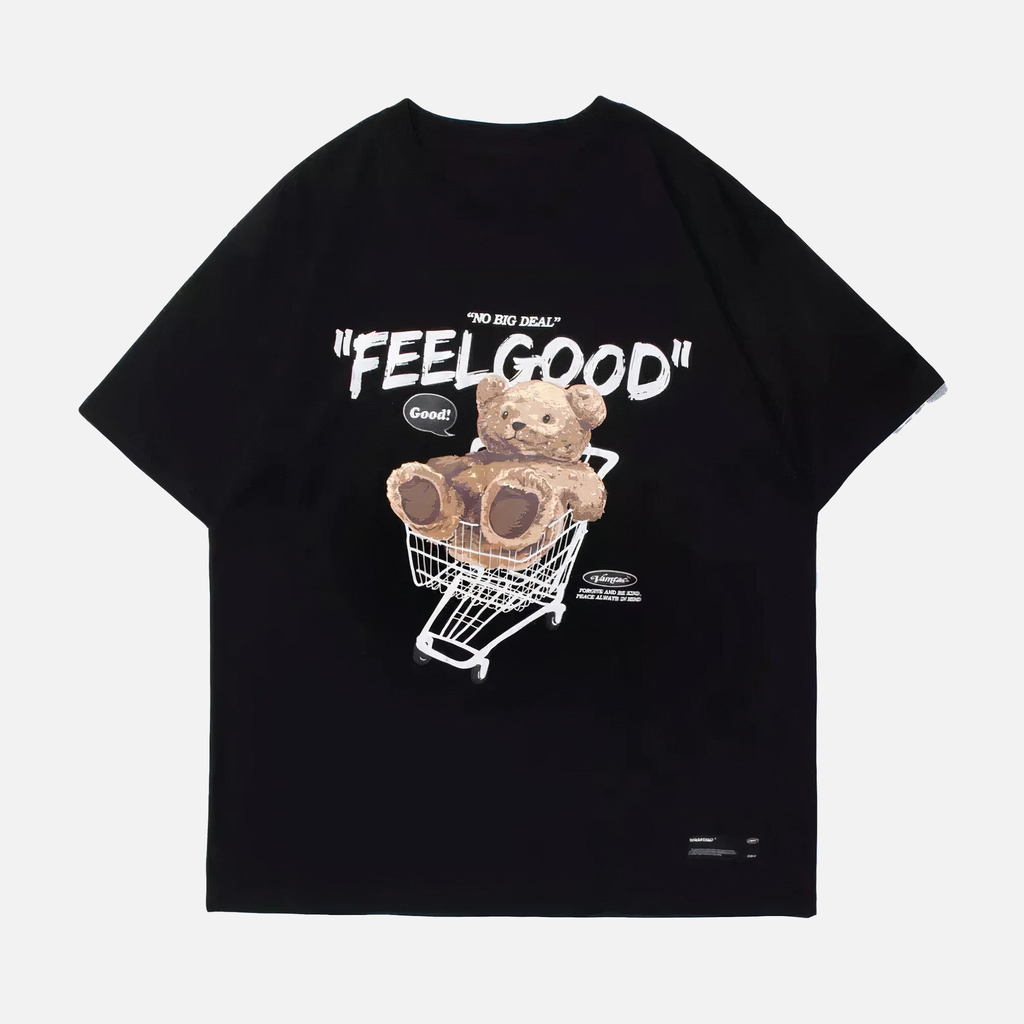 Black 'Feel Good' Teddy Tee