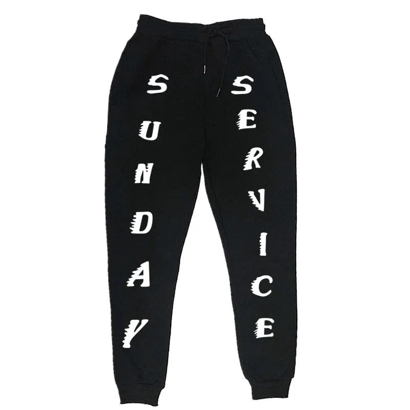 'Sunday Service' Sweatpants - Black