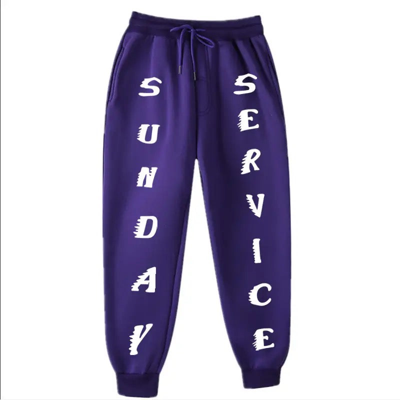 'Sunday Service' Sweatpants - Purple