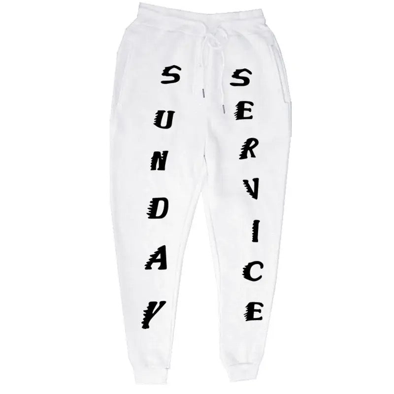 'Sunday Service' Sweatpants - White