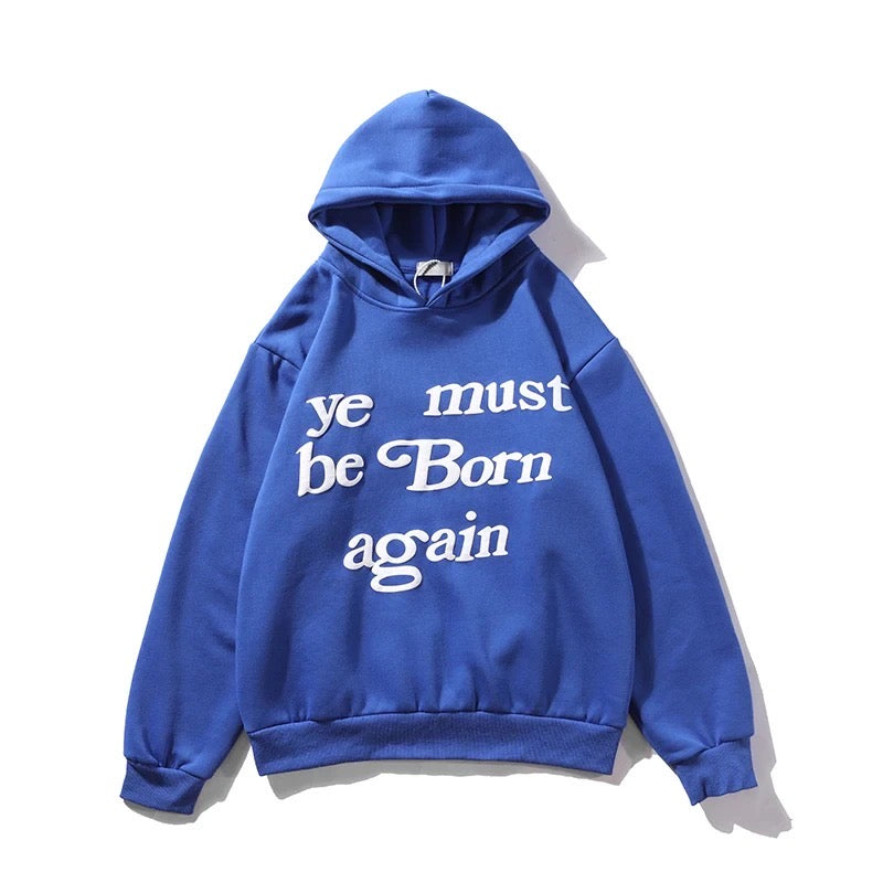 Cobalt Blue 'Born Again' Hoodie