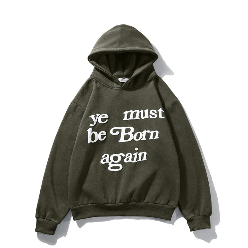 Army Green 'Born Again' Hoodie