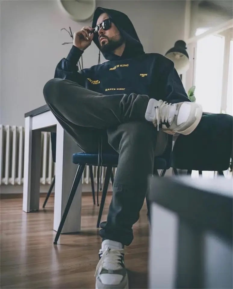 Navy Jesus Is King Hoodie