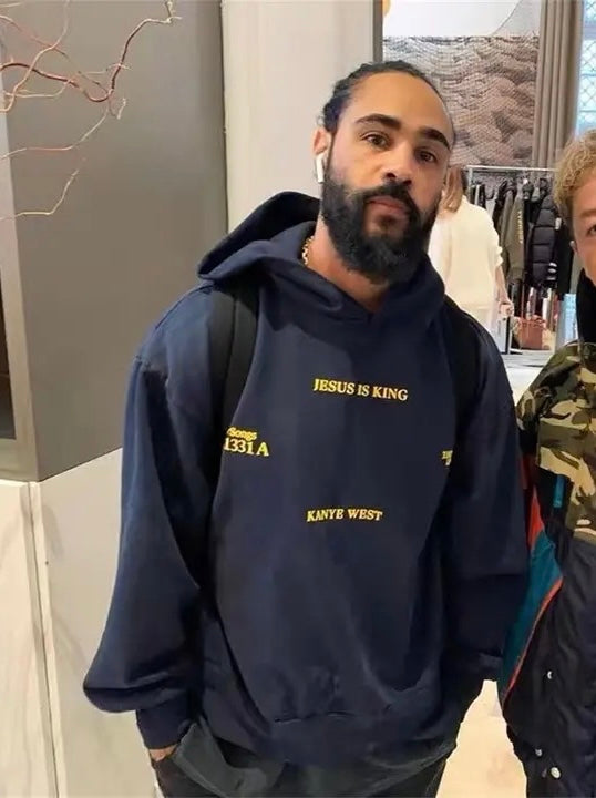 Navy Jesus Is King Hoodie