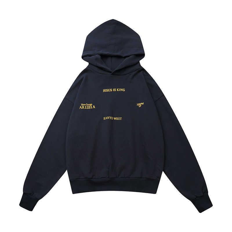 Navy Jesus Is King Hoodie