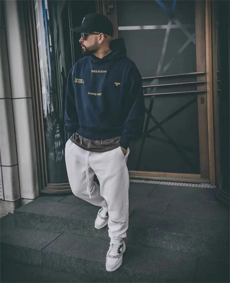 Navy Jesus Is King Hoodie