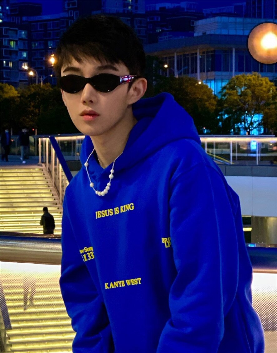 Blue Jesus Is King Hoodie