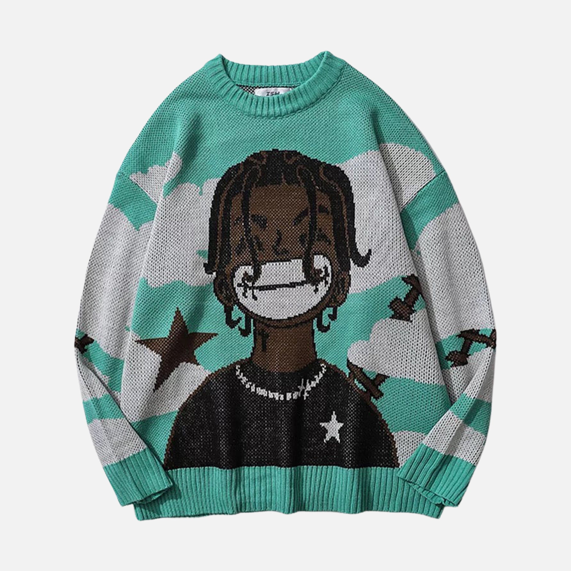 Mint Green Harakuju Vintage Sweatshirt