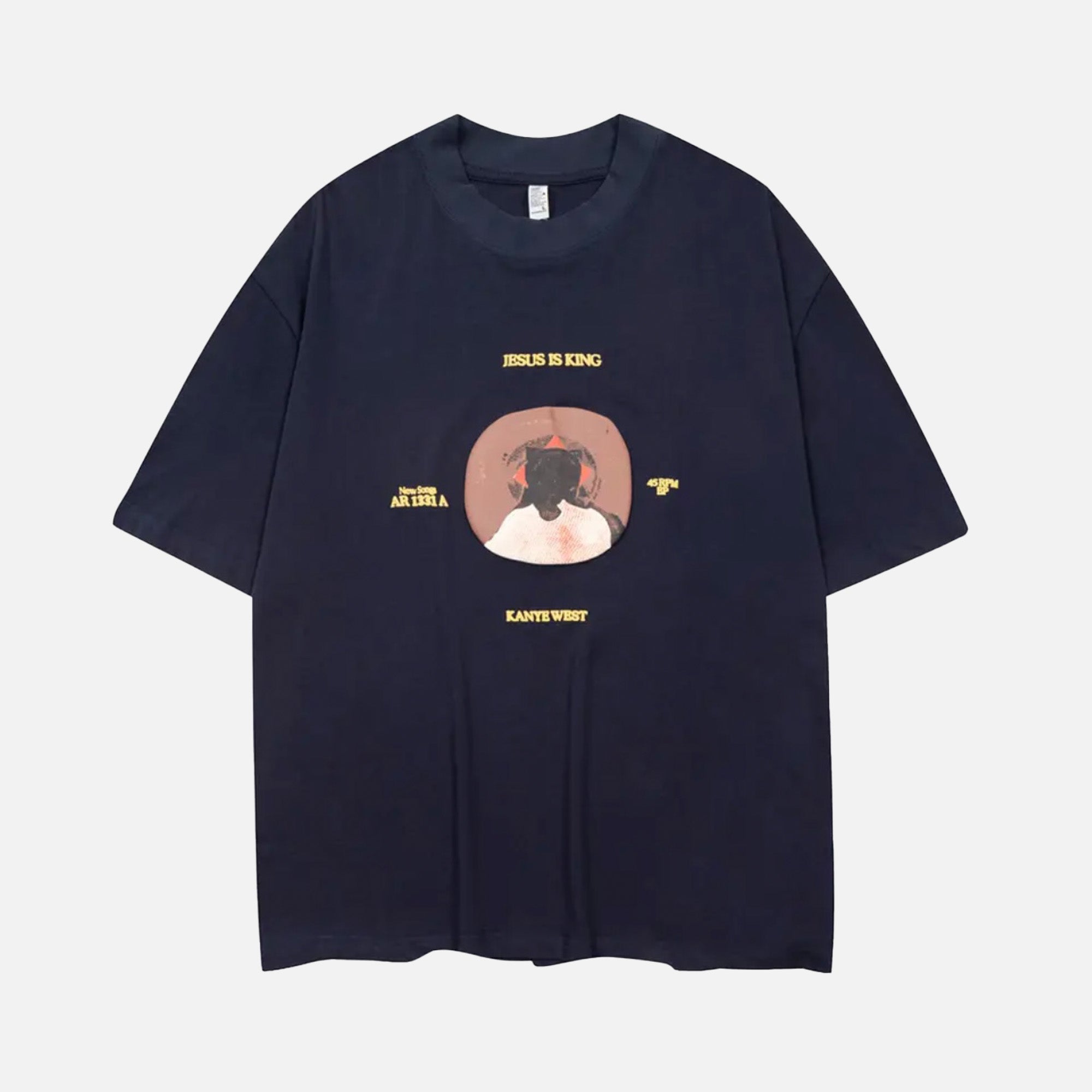Navy Jesus Is King Tee
