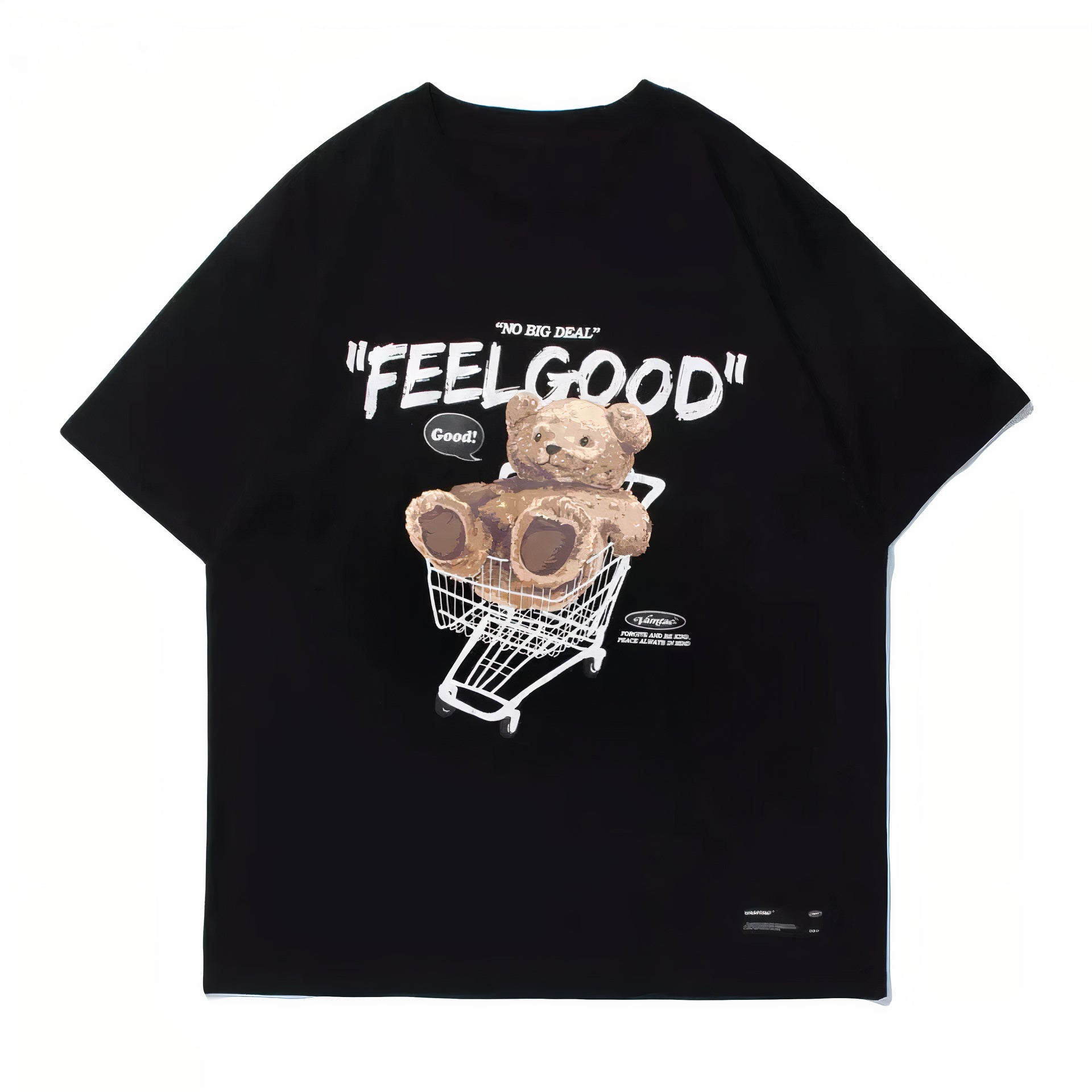 Black 'Feel Good' Teddy Tee