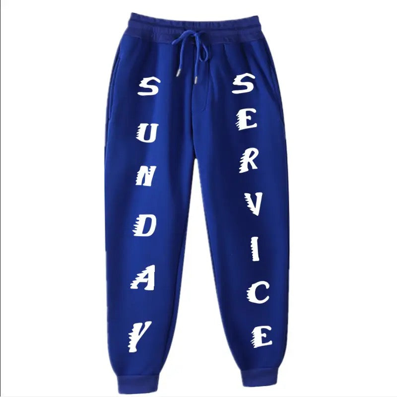 'Sunday Service' Sweatpants - Royal Blue
