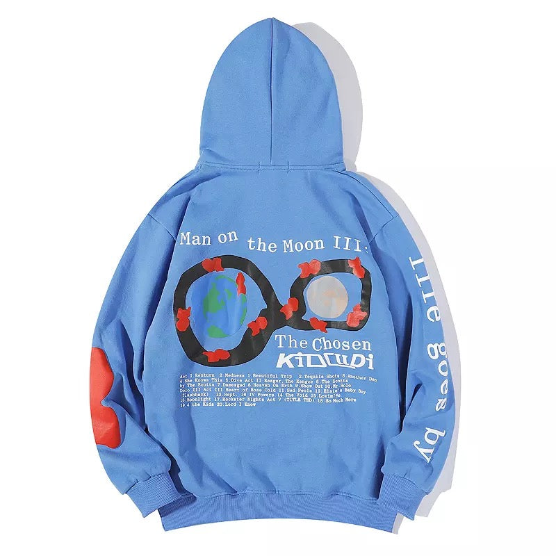 Blue 'Man On The Moon' Hoodie