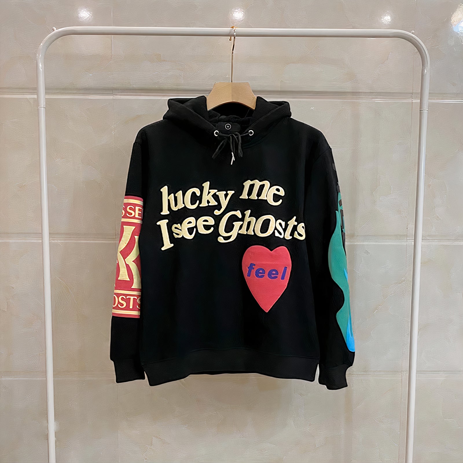 'Lucky Me I See Ghosts' Black Hoodie