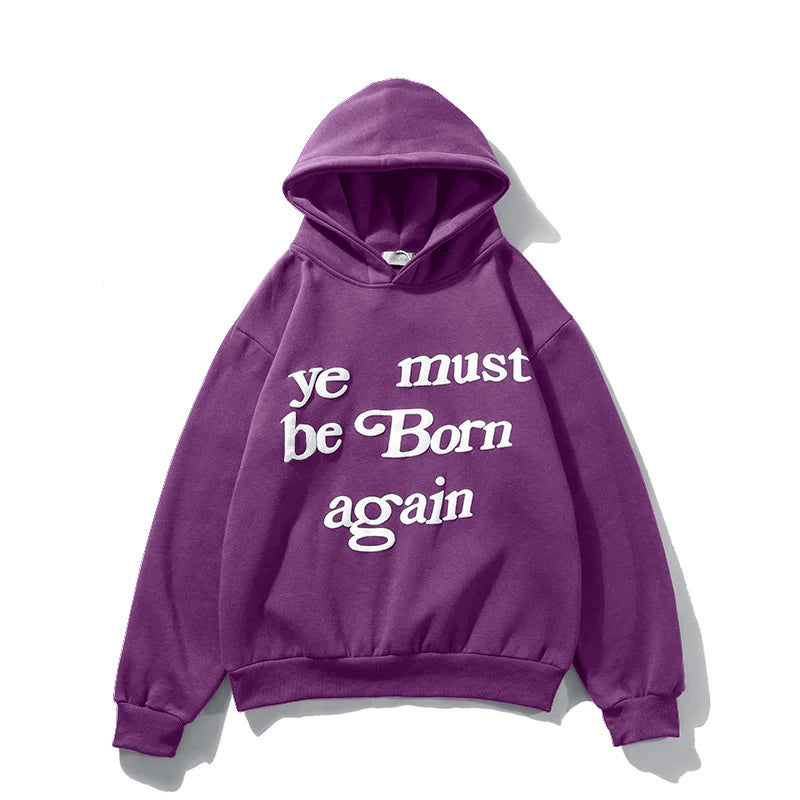 Purple 'Born Again' Hoodie
